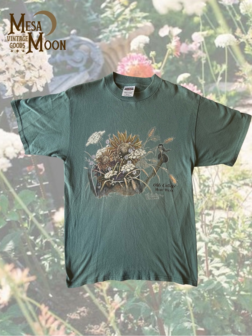 Vintage 1995 Olds College Floral Graphic Tee